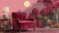 Contemporary Red wallpaper for Bedroom