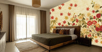 Contemporary Red wallpaper for Bedroom