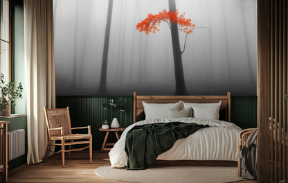 Contemporary Red wallpaper for Bedroom