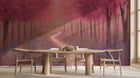 Contemporary Red wallpaper for Living Room