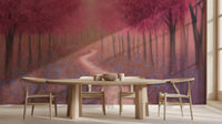Contemporary Red wallpaper for Living Room