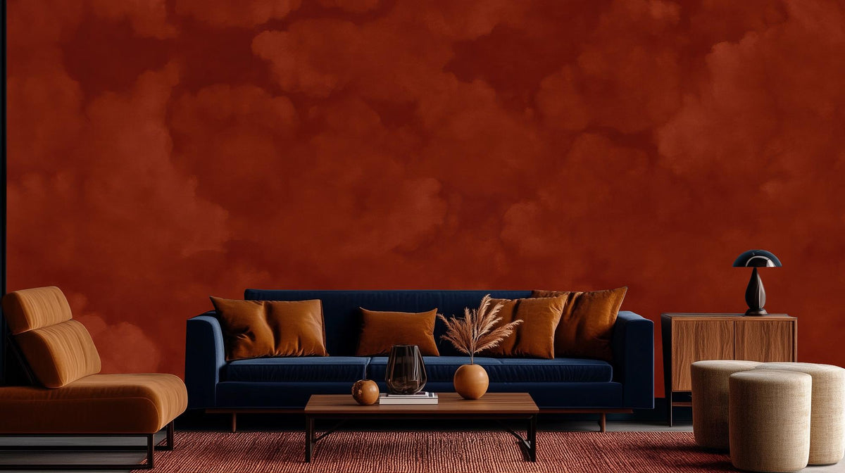 Contemporary Red wallpaper for Living Room