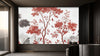 Crimson Branching Foliage Wallpaper