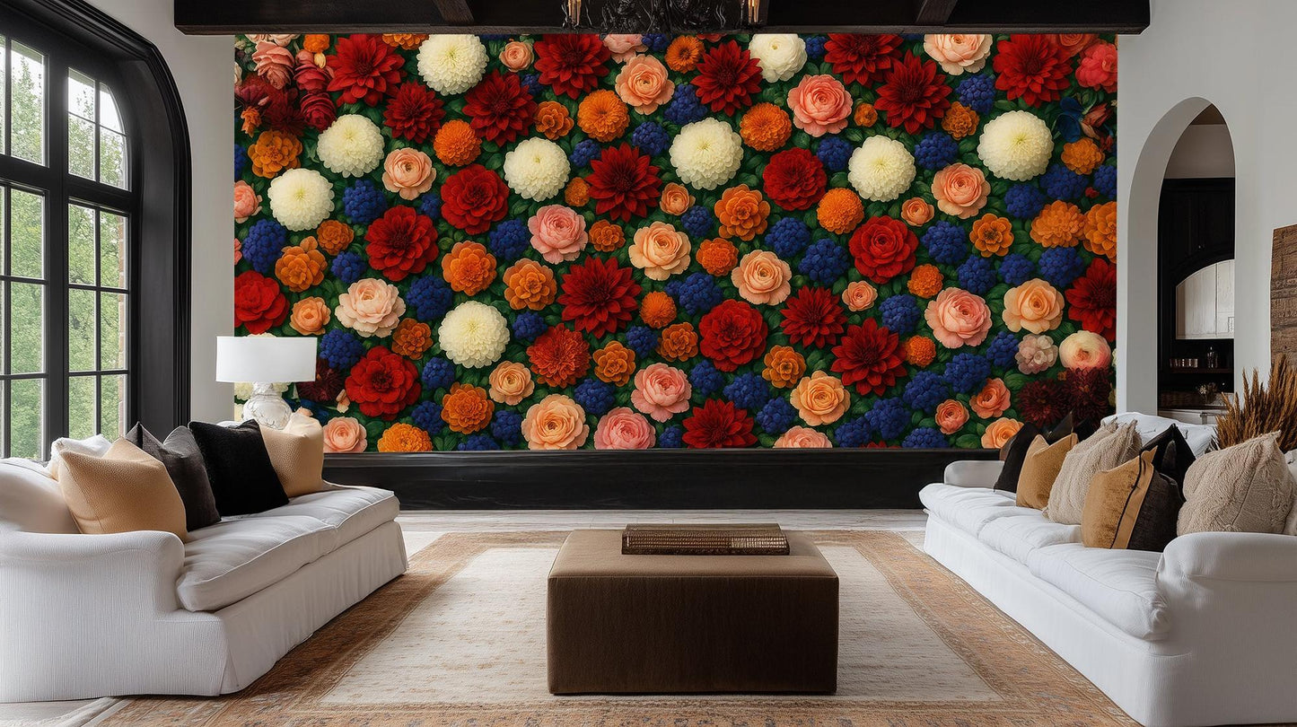 Contemporary Red wallpaper for Living Room