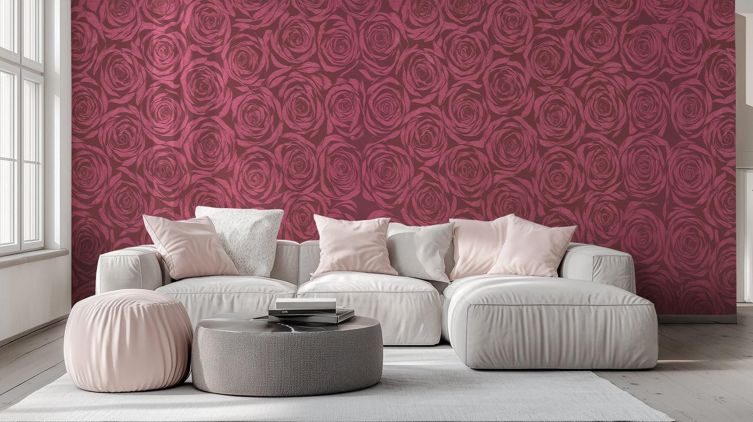 Modern Red wallpaper for Living Room