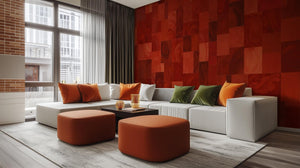 Modern Red wallpaper for Living Room