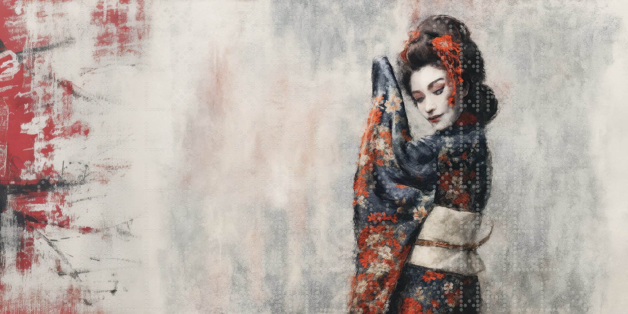 Serene Geisha Portrait Wallpaper