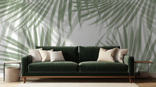 Sage Green Jungle Leaves