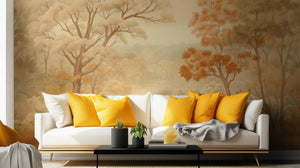Traditional Tan wallpaper for Living Room