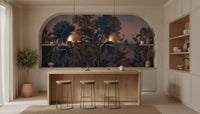 Abstract Teal wallpaper for Kitchen