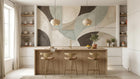 Abstract Teal wallpaper for Kitchen