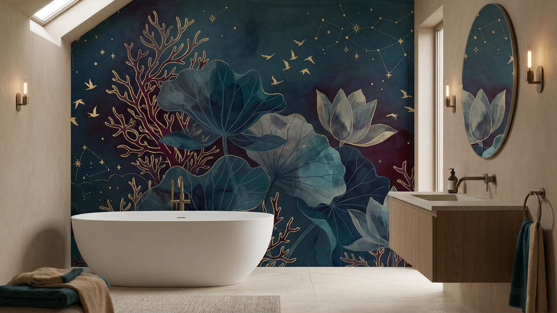 Banyo için Çağdaş Cam göbeği duvar kağıdı
