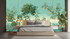 Contemporary Teal wallpaper for Bedroom