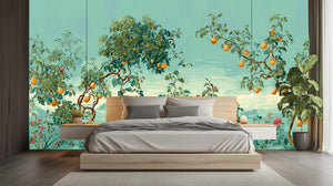 Contemporary Teal wallpaper for Bedroom