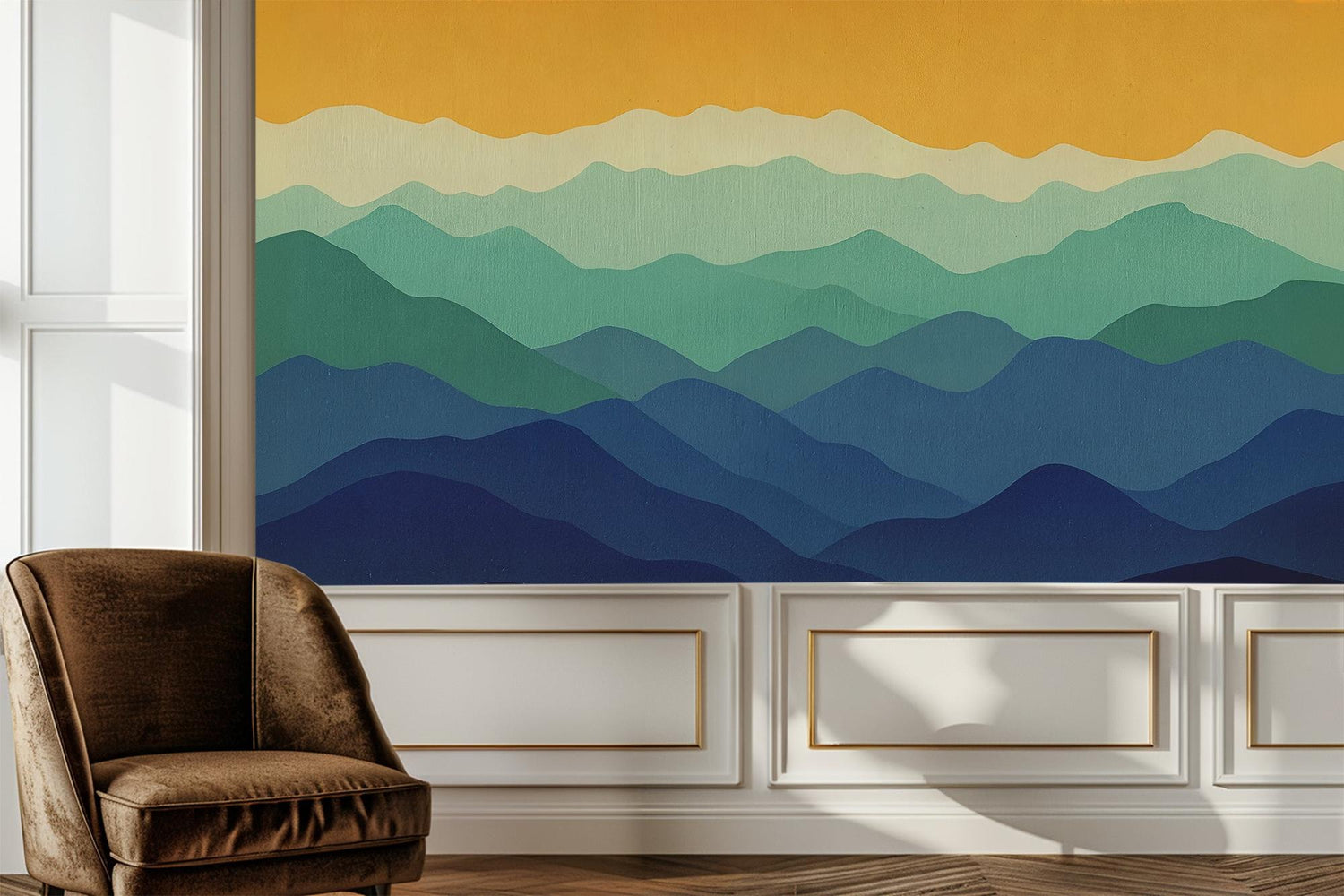 Contemporary Teal wallpaper for Bedroom