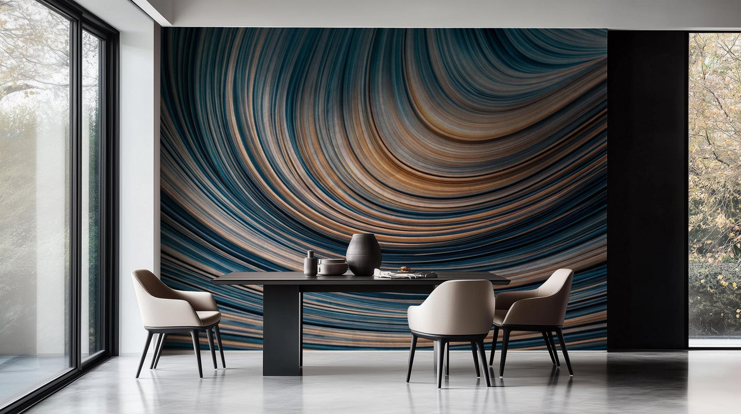 Contemporary Teal wallpaper for Living Room