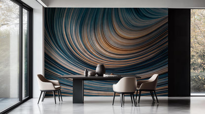 Contemporary Teal wallpaper for Living Room