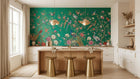 Eclectic Teal wallpaper for Kitchen