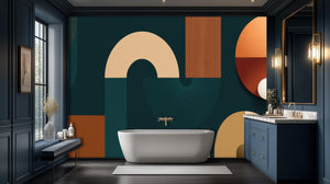 Modern Teal wallpaper for Bathroom