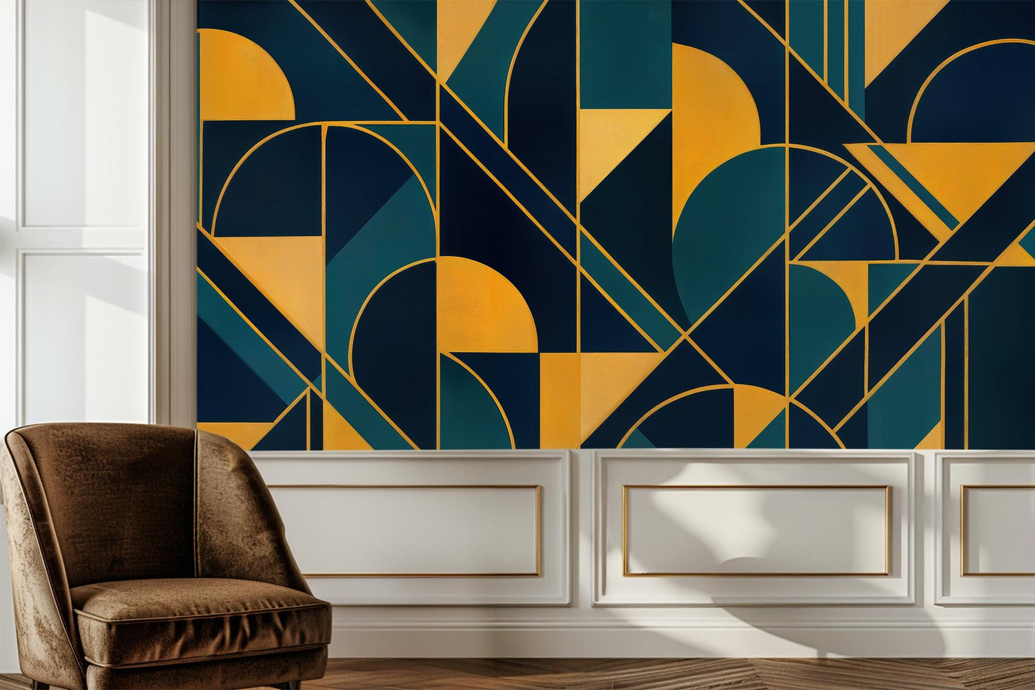 Modern Teal wallpaper for Living Room