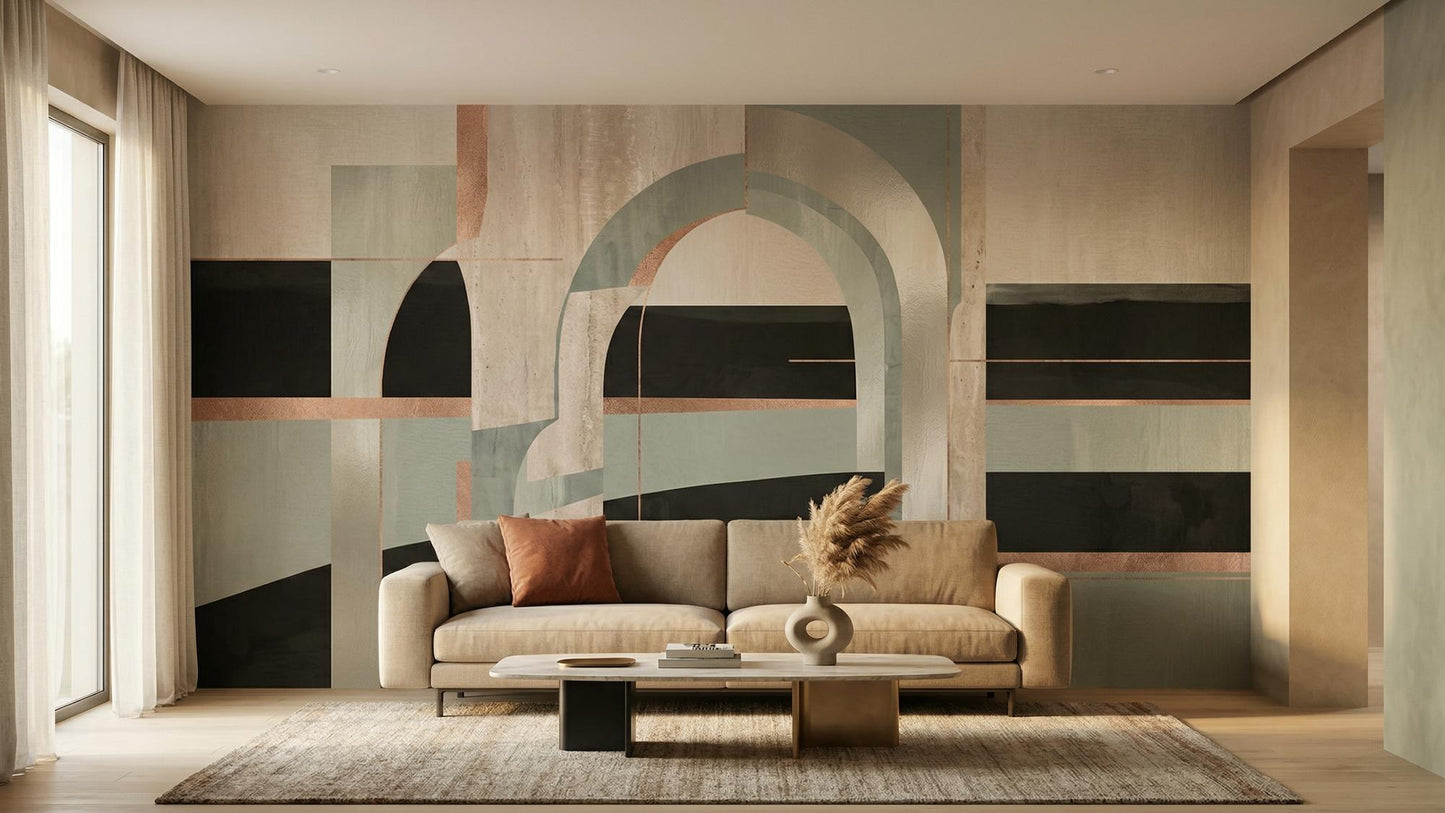 Modern Teal wallpaper for Living Room
