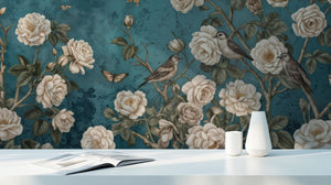 Vintage Teal wallpaper for Bedroom