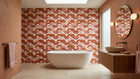 Banyo için Modern Terrakota duvar kağıdı