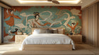 Contemporary Turquoise wallpaper for Bedroom