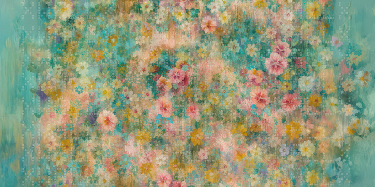 Canlı Floral Şelale Duvar Kağıdı