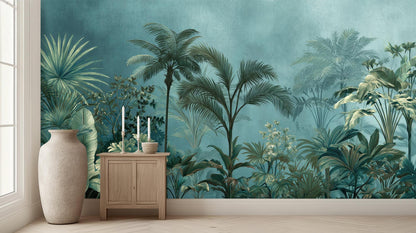 Tropical Turquoise wallpaper for Living Room