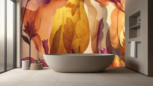 Abstract Warm wallpaper for Bathroom