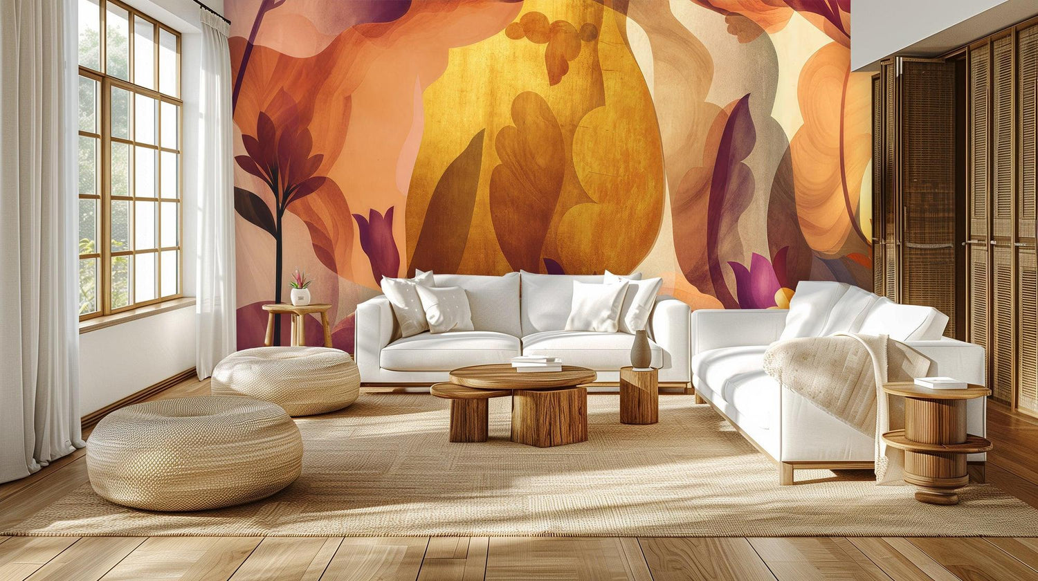 Abstract Warm wallpaper for Living Room
