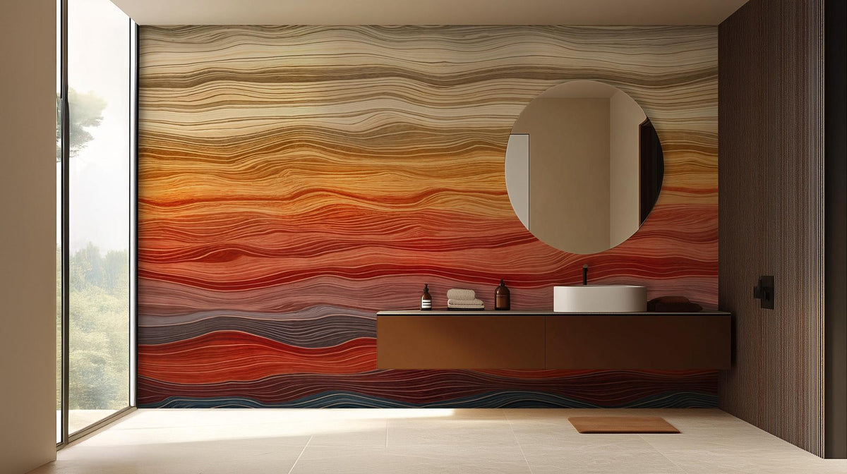 Contemporary Warm wallpaper for Bathroom