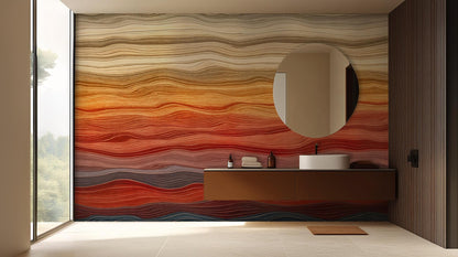 Contemporary Warm wallpaper for Bathroom