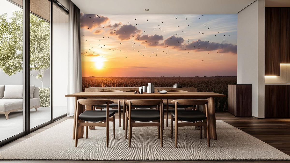 Contemporary Warm wallpaper for Dining Room
