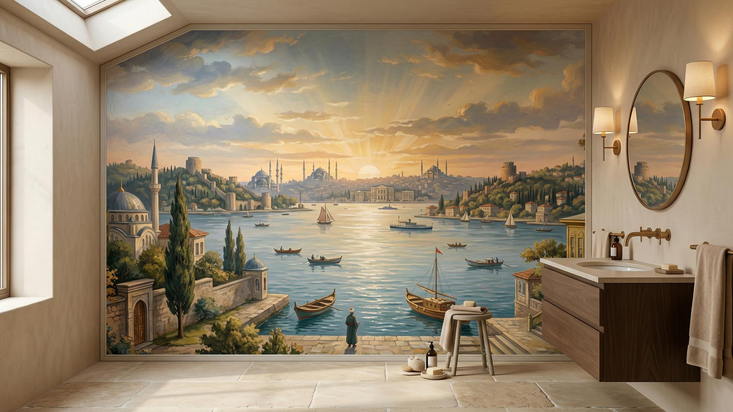 Eclectic Warm wallpaper for Bathroom