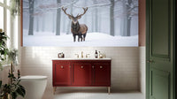 Contemporary White wallpaper for Bathroom