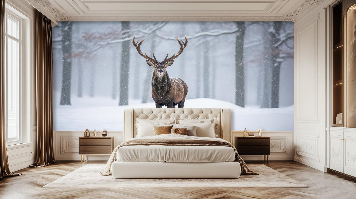 Contemporary White wallpaper for Bedroom