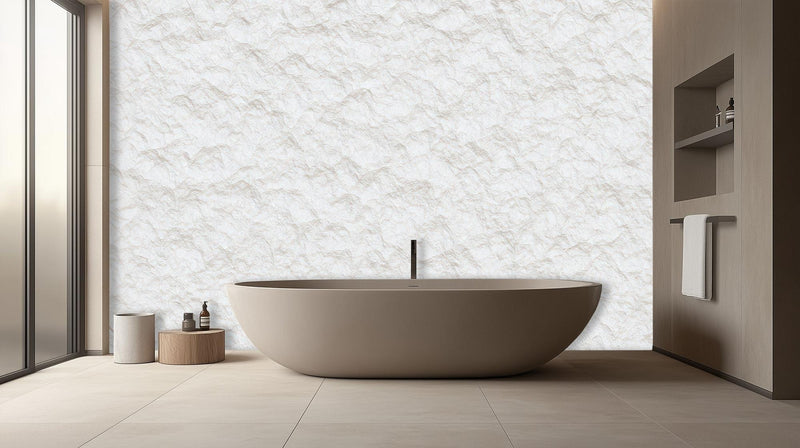 Banyo için Minimalist Beyaz duvar kağıdı