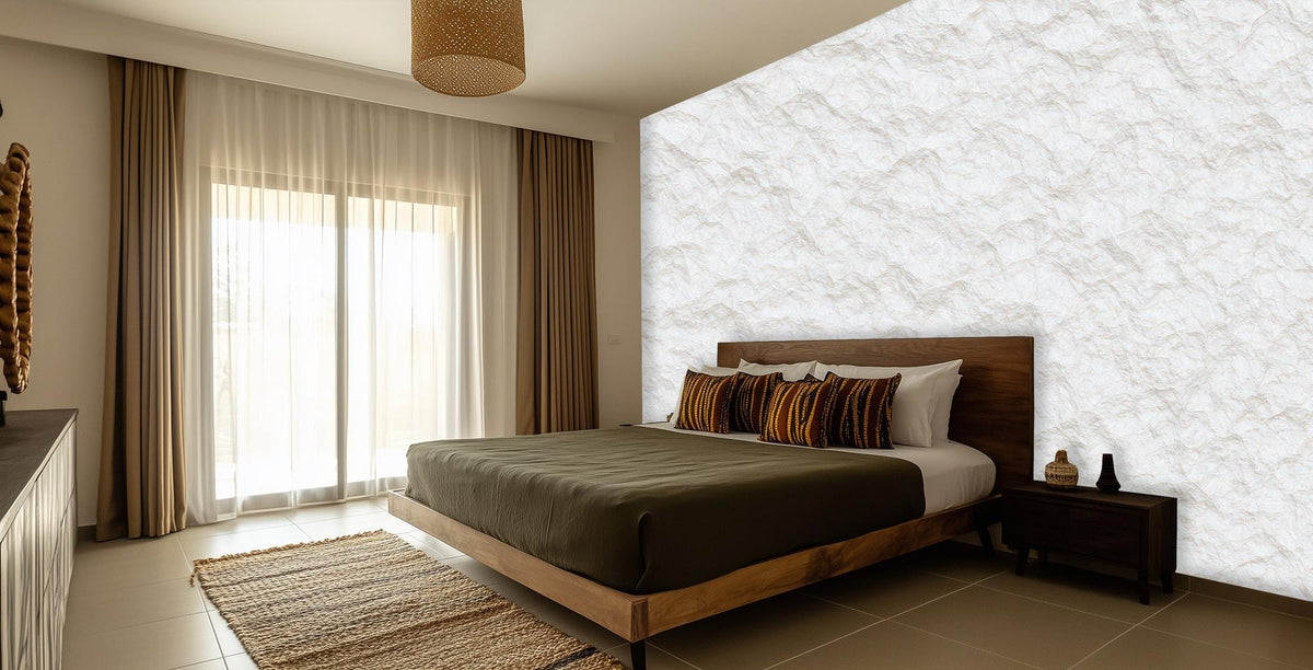 Modern White wallpaper for Bedroom