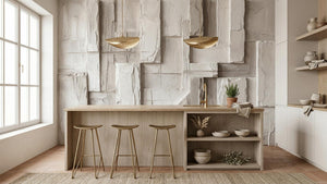 Modern White wallpaper for Kitchen