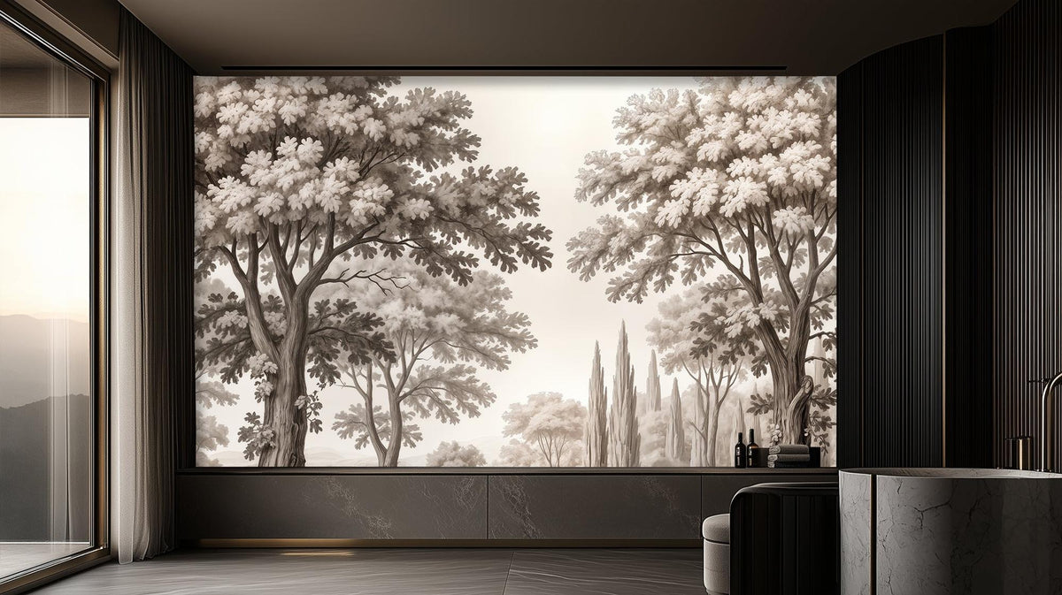 Modern White wallpaper for Living Room