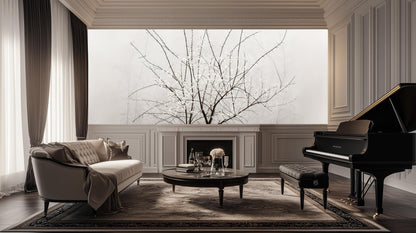 Modern White wallpaper for Living Room