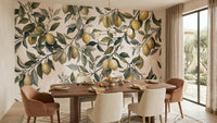 Botanical Yellow wallpaper for Dining Room