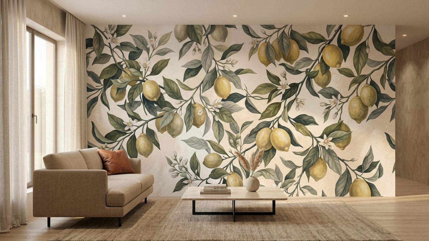 Botanical Yellow wallpaper for Kitchen
