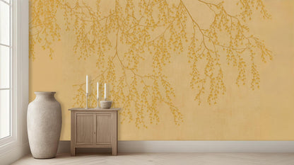 Contemporary Yellow wallpaper for Bedroom