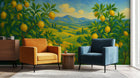 Contemporary Yellow wallpaper for Dining Room