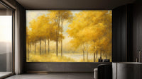 Autumn Yellow warm wallpaper for Living Room