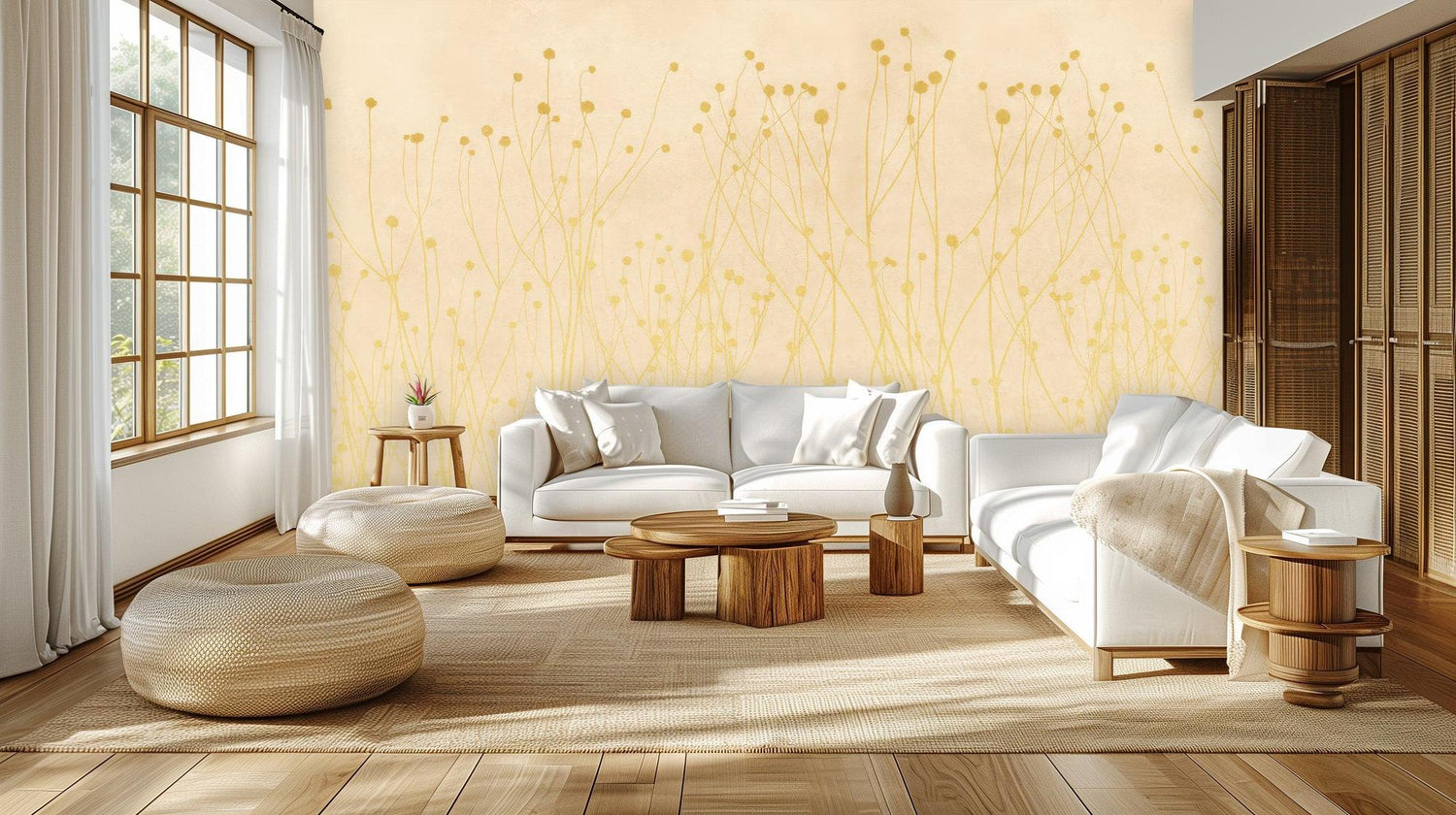 Modern Yellow wallpaper for Living Room